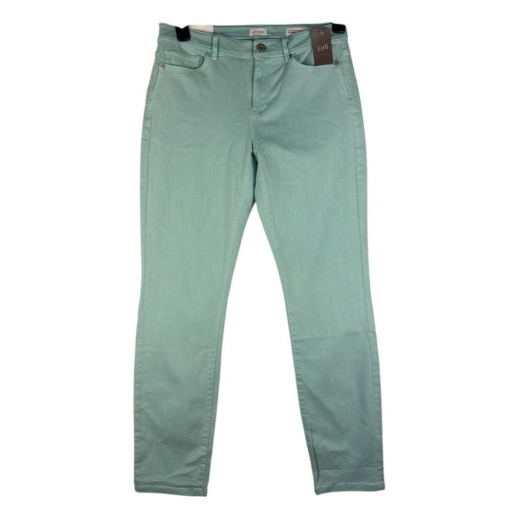 J. Jill Slim Ankle Authentic Fit Jeans Light Seafoam Green Sz 6 128091 ODB06 NWT